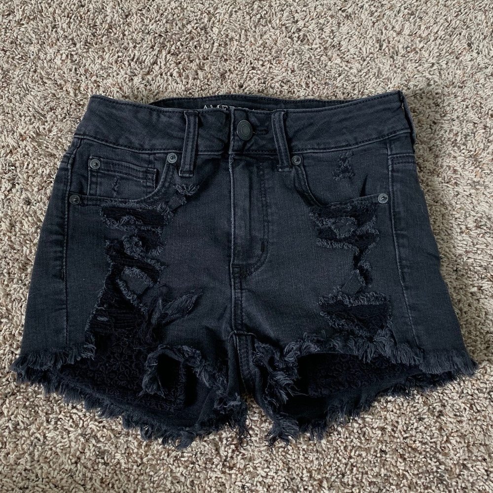 Black High Rise Shorts